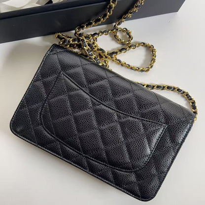 Chanel Caviar Classic Wallet on Chain Black