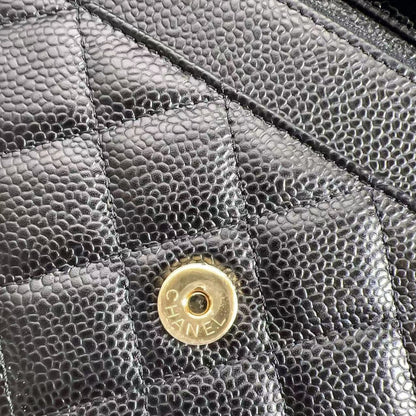 Chanel Caviar Classic Wallet on Chain Black
