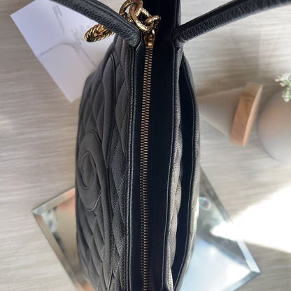 Chanel Caviar Medallion Tote Black