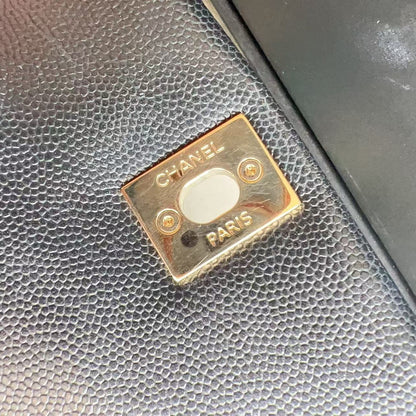 Chanel Caviar Mini Caviar Coco Handle Bag Black