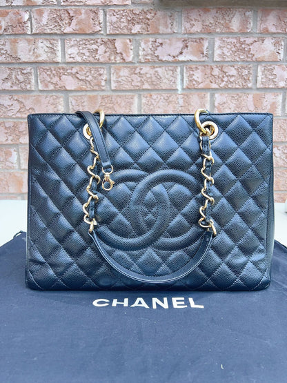 Chanel Caviar Quilted Grand Shopping Tote GST Black