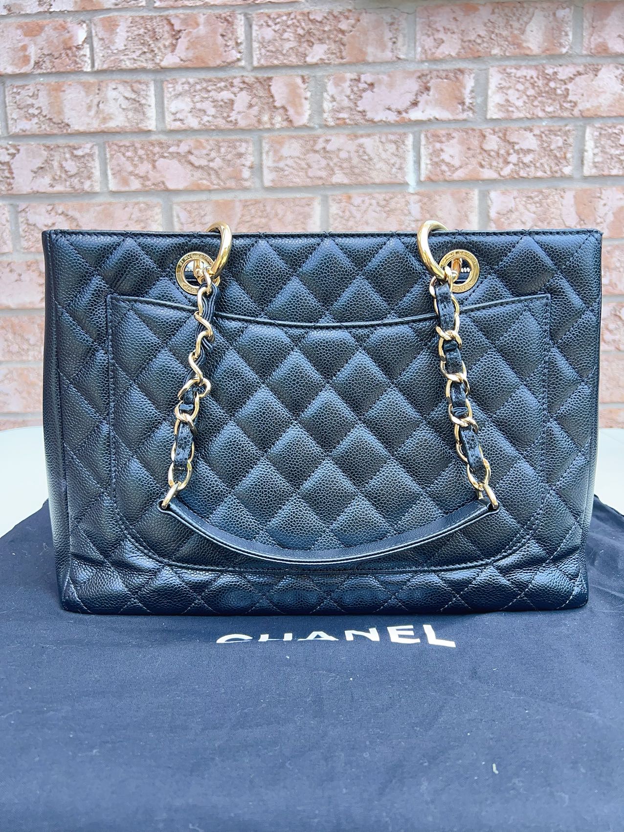 Chanel Caviar Quilted Grand Shopping Tote GST Black