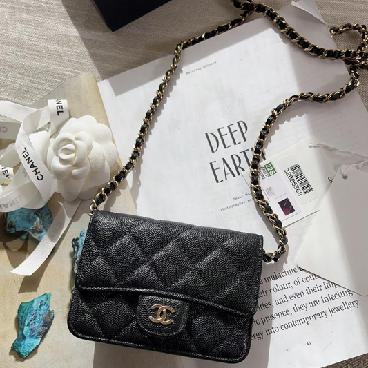Chanel Caviar Quilted Mini Wallet On Chain