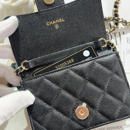 Chanel Caviar Quilted Mini Wallet On Chain