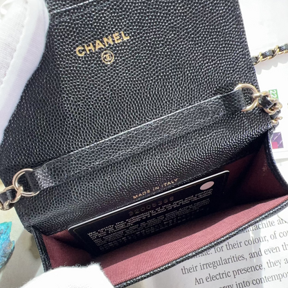 Chanel Caviar Quilted Mini Wallet On Chain