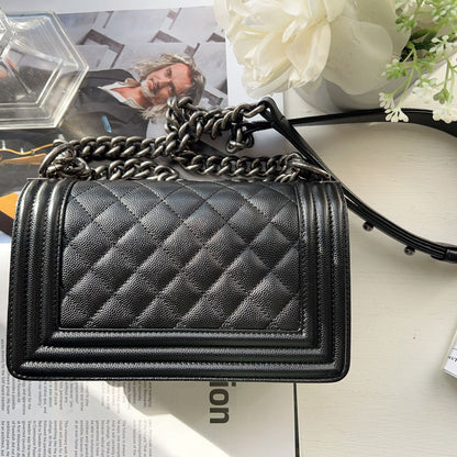 Chanel Chanel Small Black Caviar Boy Bag