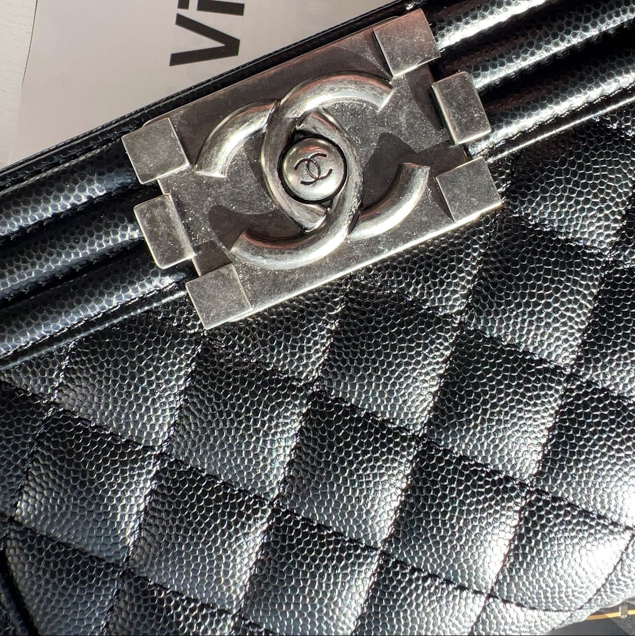 Chanel Chanel Small Black Caviar Boy Bag