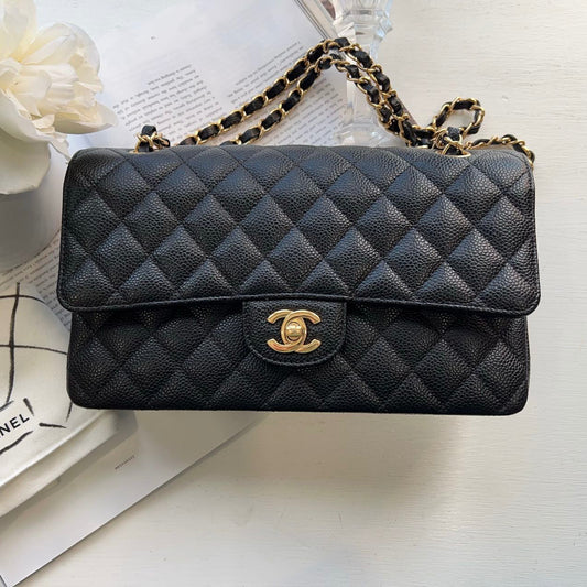 Chanel Classic Double Flap Medium Caviar Black GHW