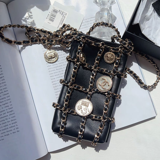 Chanel-Coin-Medallion-Clutch-With-Chain-Lambskin