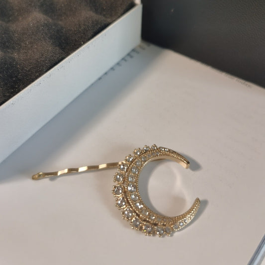 Chanel Crystal Moon Bobby Pin