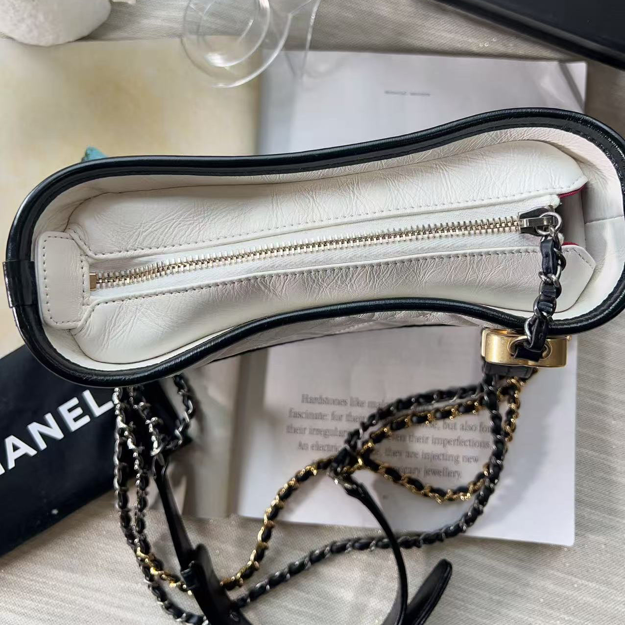 Chanel Gabrielle Hobo Small White Calfskin