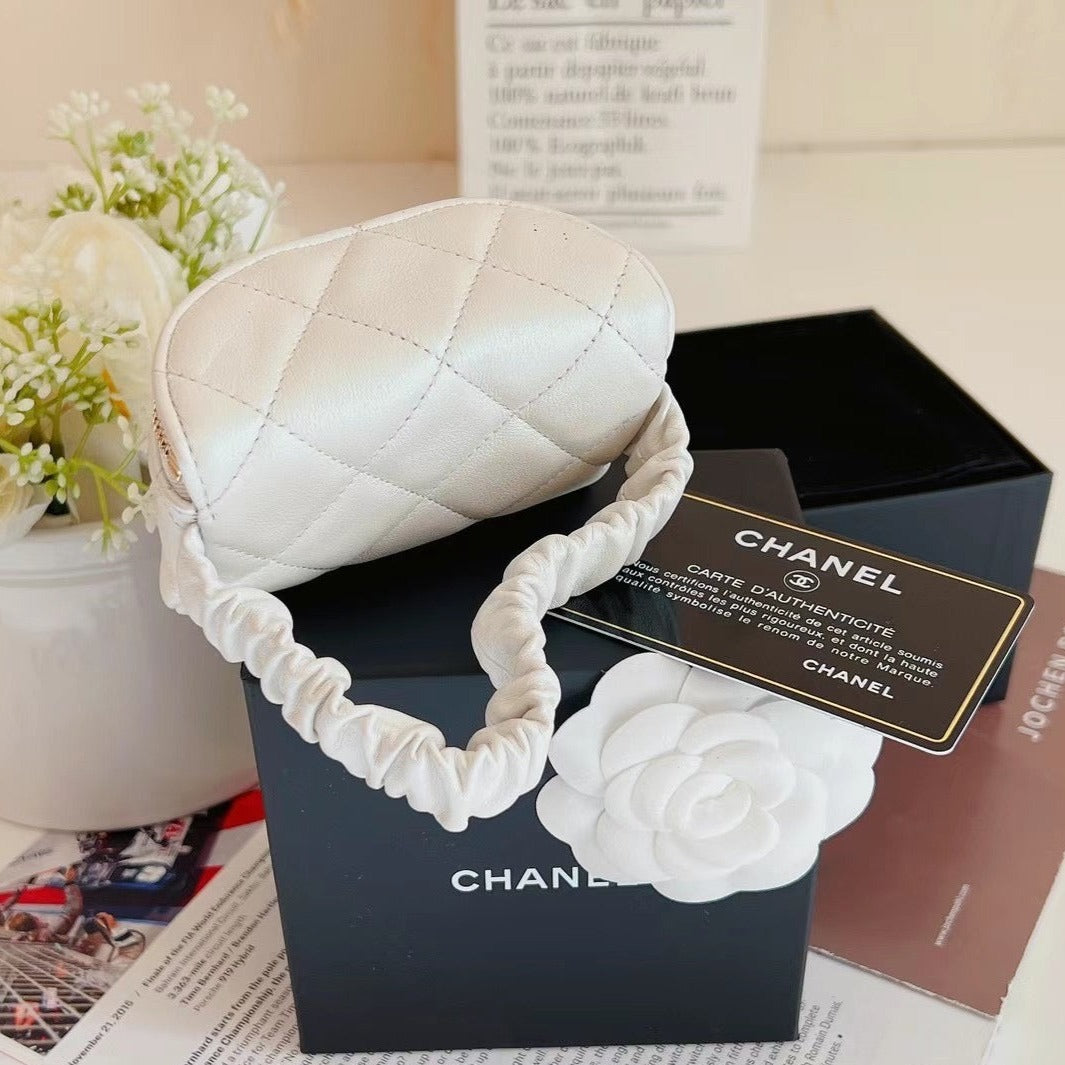 Chanel-Iridescent-Lambskin-Quilted-Arm-Coin-Purse-Ivory