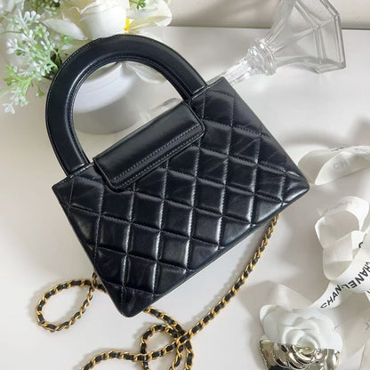 Chanel Kelly Mini Black Shiny Aged Brushed Gold