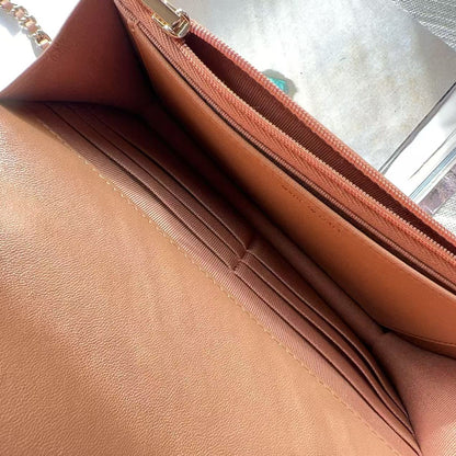 Chanel Lambskin Crystal CC and Top Handle Camel
