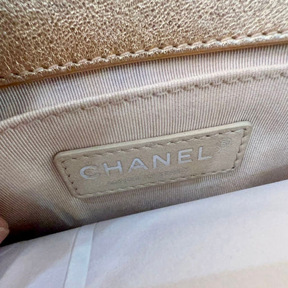 Chanel Medium Boy Flap Perforated Quilted Gold