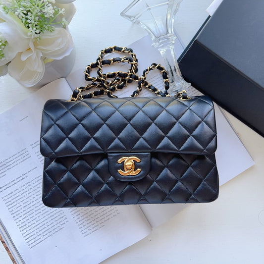 Chanel-Lambskin-Small-Double-Flap-Black