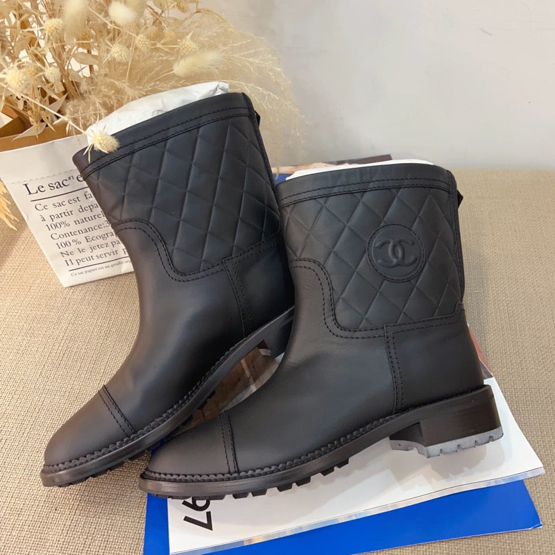 Chanel-Leather-Angle-Boots-New