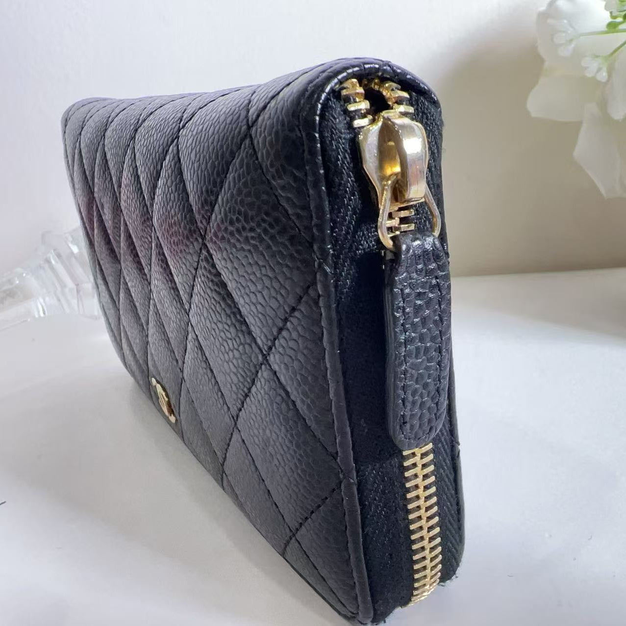 Chanel Long Zippy Wallet Black Caviar