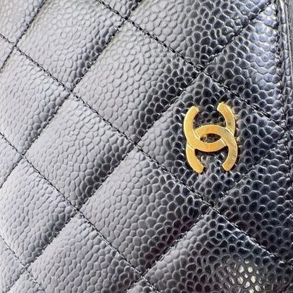 Chanel Long Zippy Wallet Black Caviar