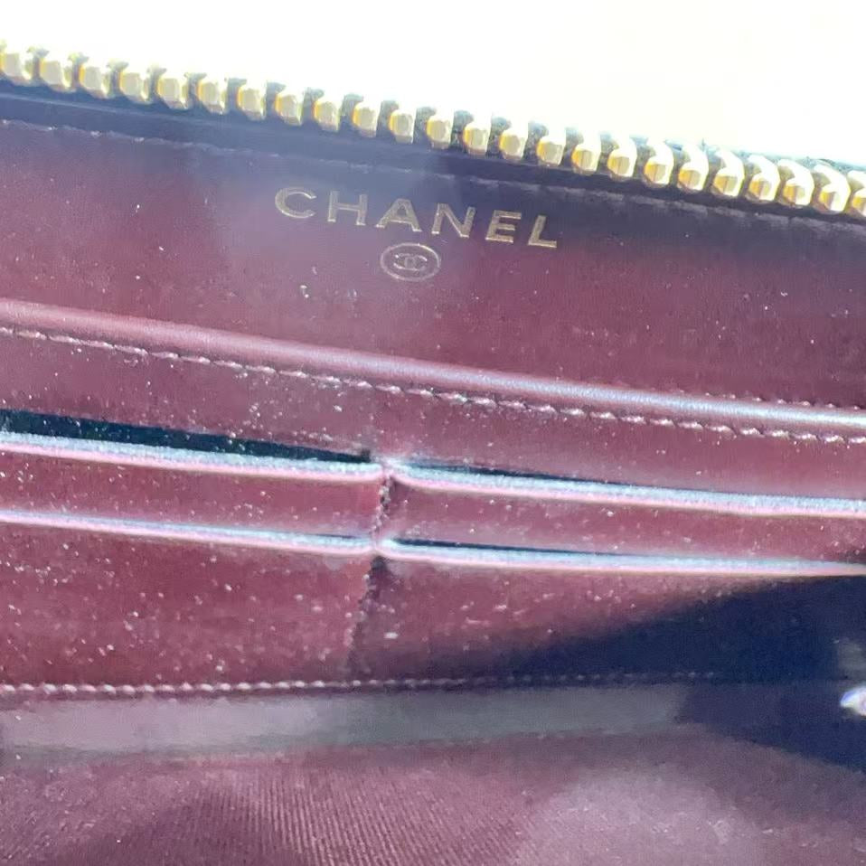 Chanel Long Zippy Wallet Black Caviar