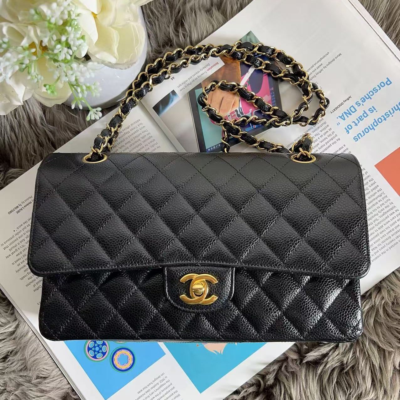 Chanel Medium Black Caviar Classic Double Flap