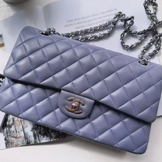 Chanel-Medium-CF-Doulble-flap-purple