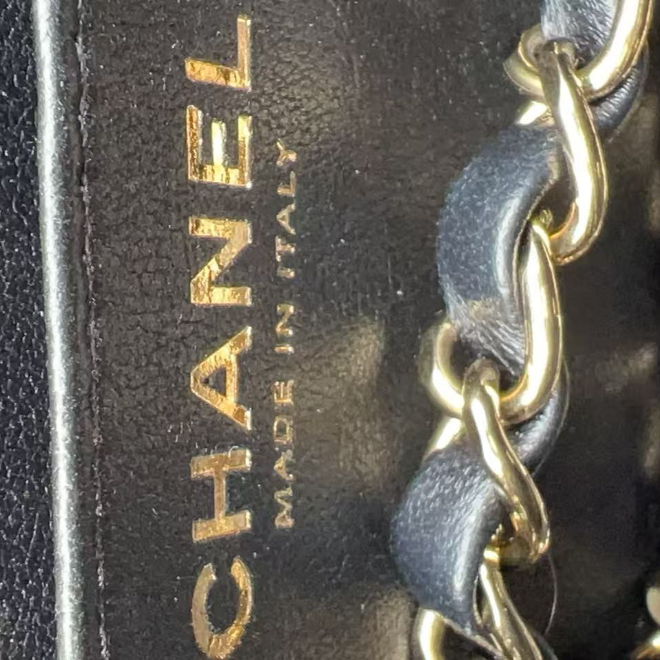 Chanel Mini Black Calfskin Square Classic Flap Bag