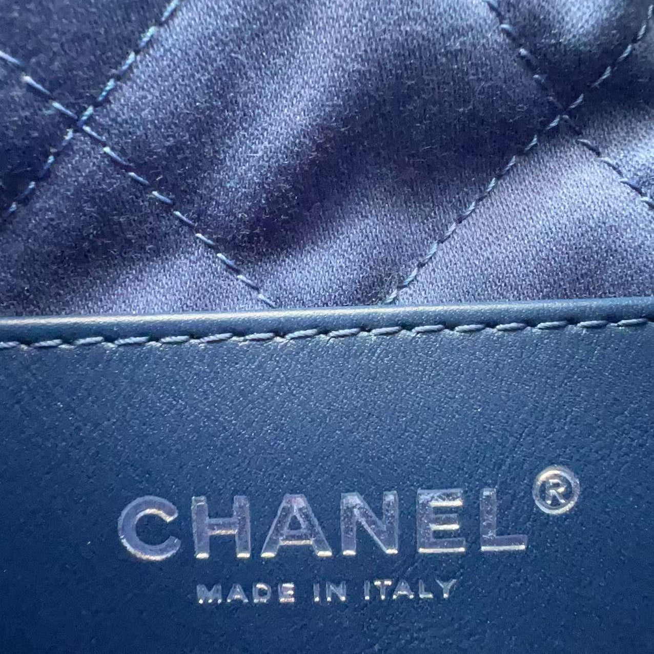 Chanel Mini Denim and Silver Handbag Blue
