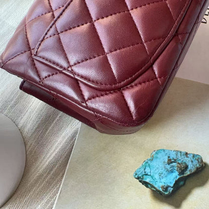 Chanel Mini Square Classic Flap Bag Red