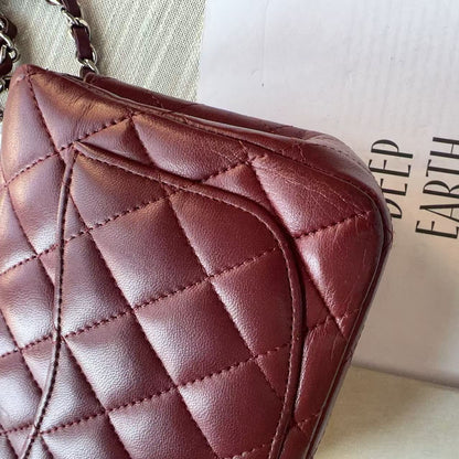Chanel Mini Square Classic Flap Bag Red