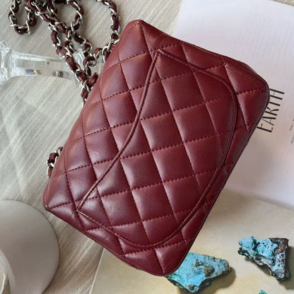 Chanel Mini Square Classic Flap Bag Red