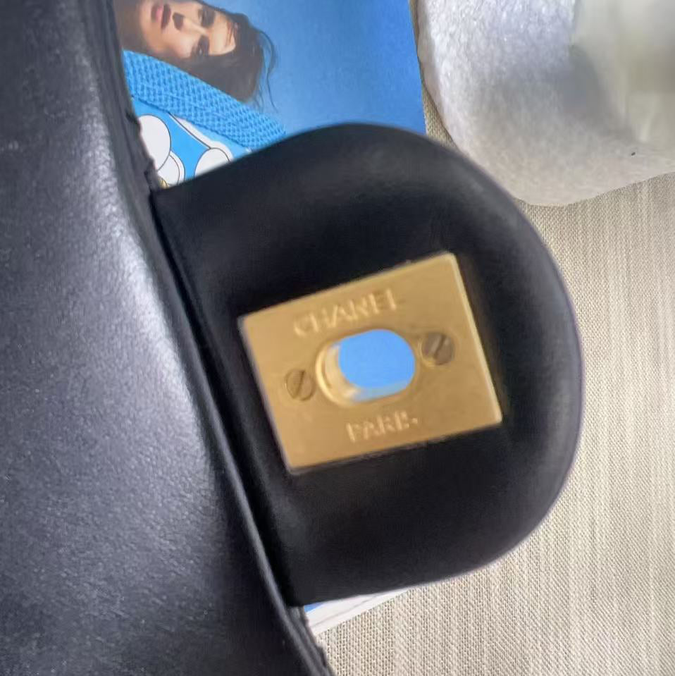 Chanel Mini Square Romance Flap Bag Black