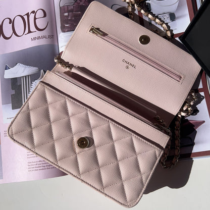 Chanel quilted handbag on a magazine 