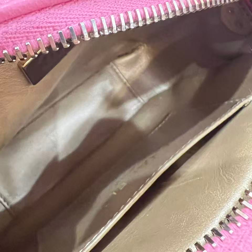 Chanel Pink Quilted Lambskin Pearl Crush Camera Bag