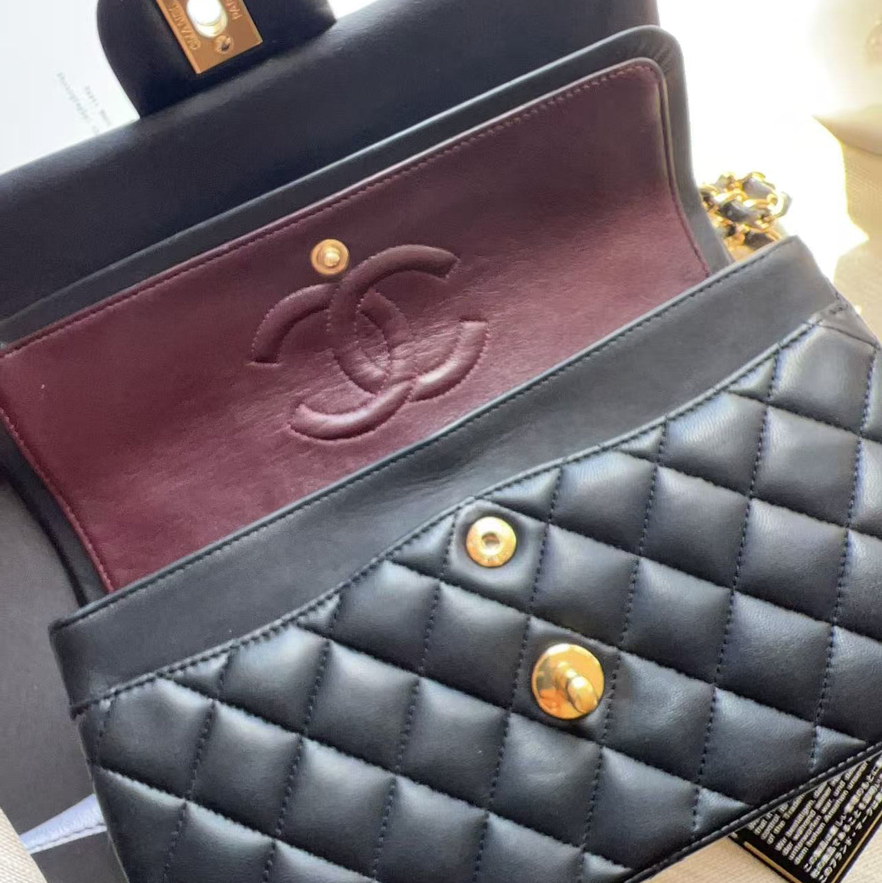 Chanel Quilted Classic Small Double Flap Bag Black