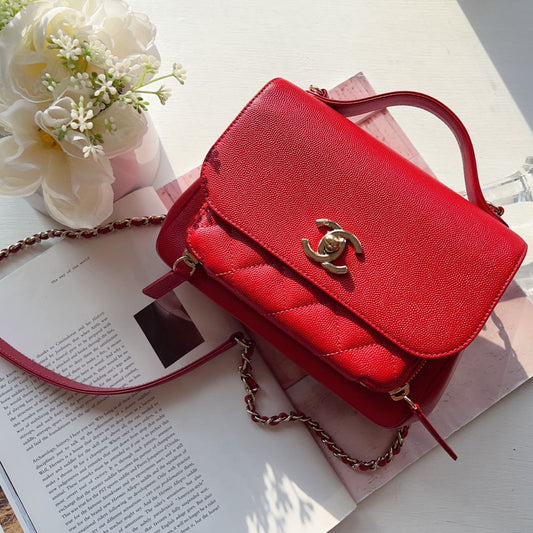 Chanel-Small-Business-Affinity-Flap-Caviar-Red-GHW.