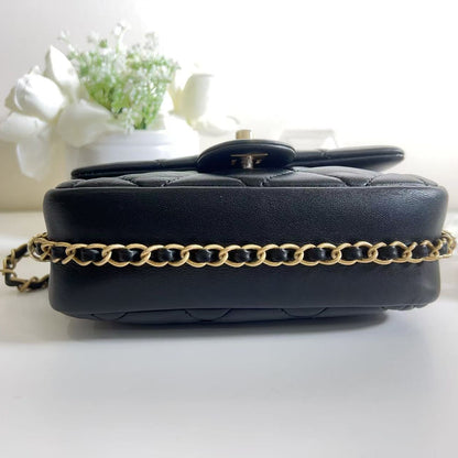 Chanel Square Mini Flap Pearl Black