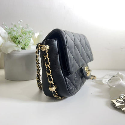 Chanel Square Mini Flap Pearl Black