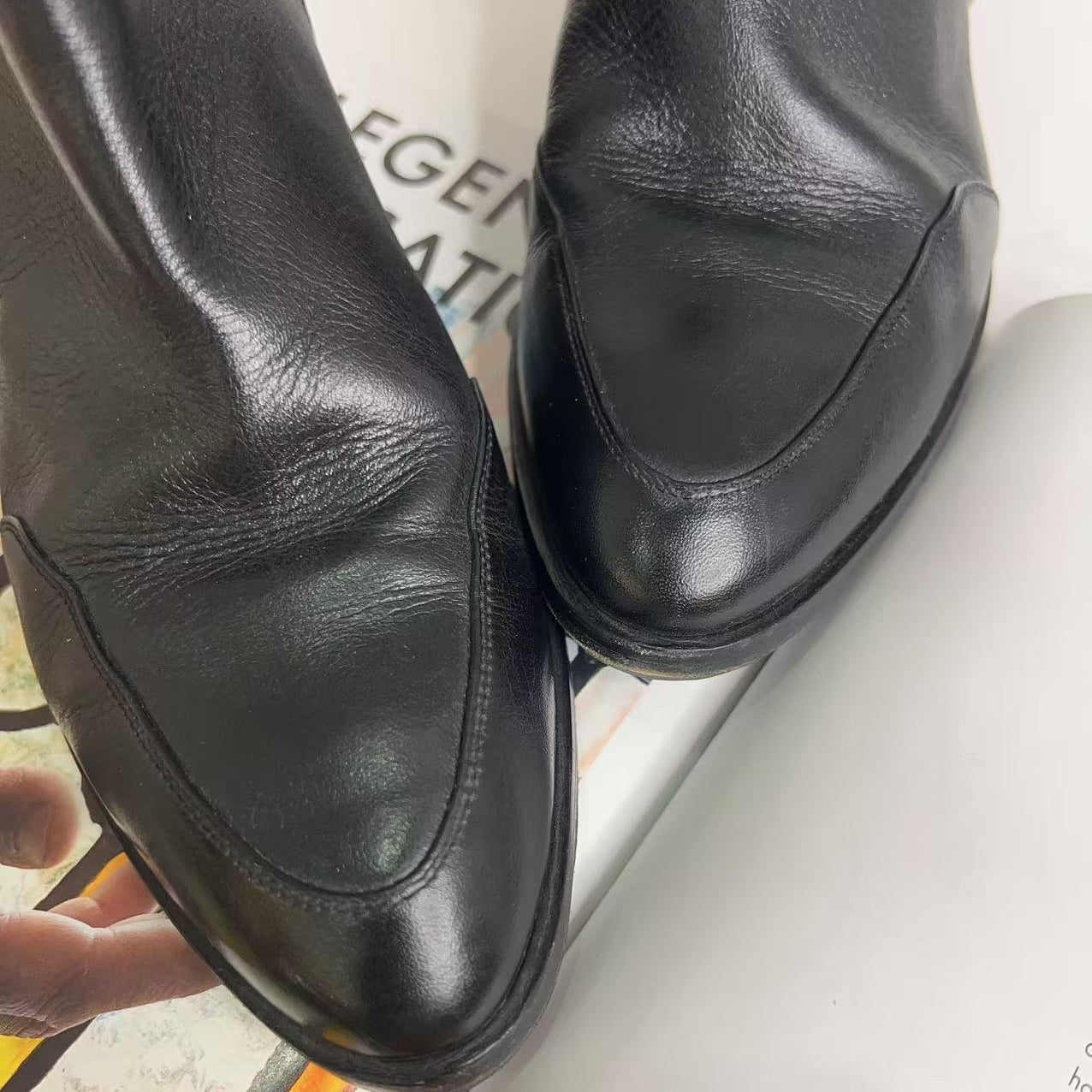 Chloe Leather Boots Black 35.5