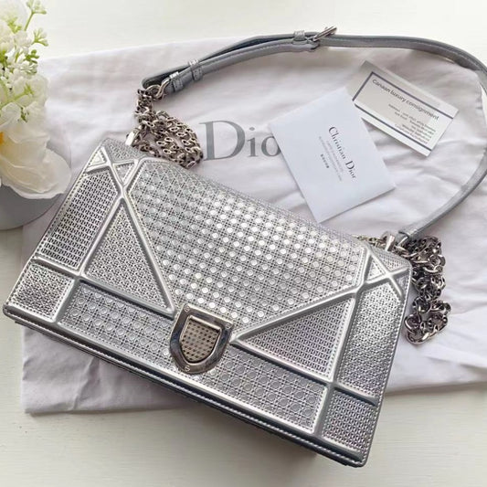 Christian Dior Medium Microcannage Diorama Bag