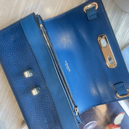 Coach Swagger Wallet in Pebble Leather Denim