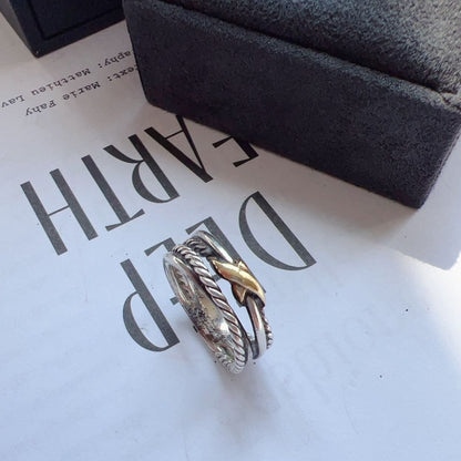 David Yurman 18K Yellow Gold & Sterling Silver 925 Ring