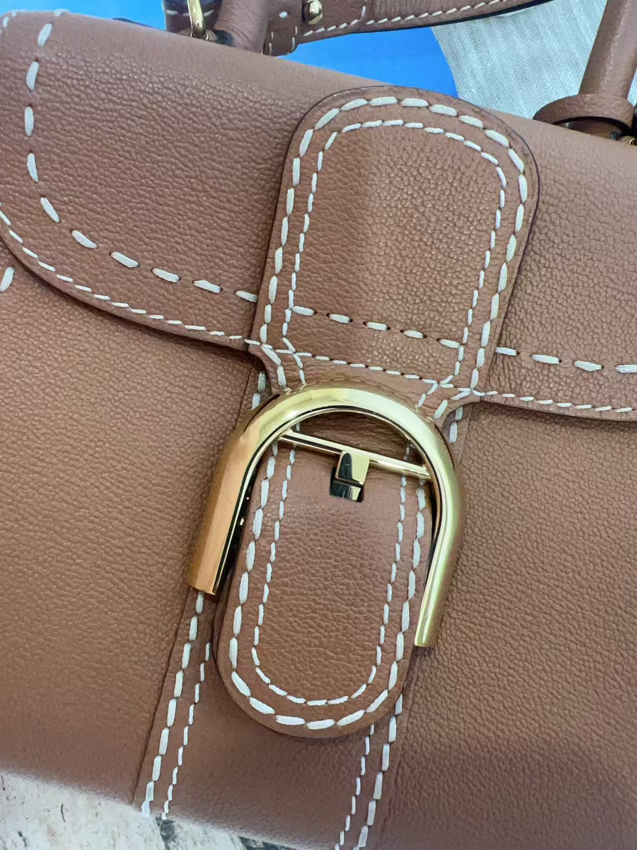 Delvaux Brillant Mini S Rodéo Calf Surpiqué New