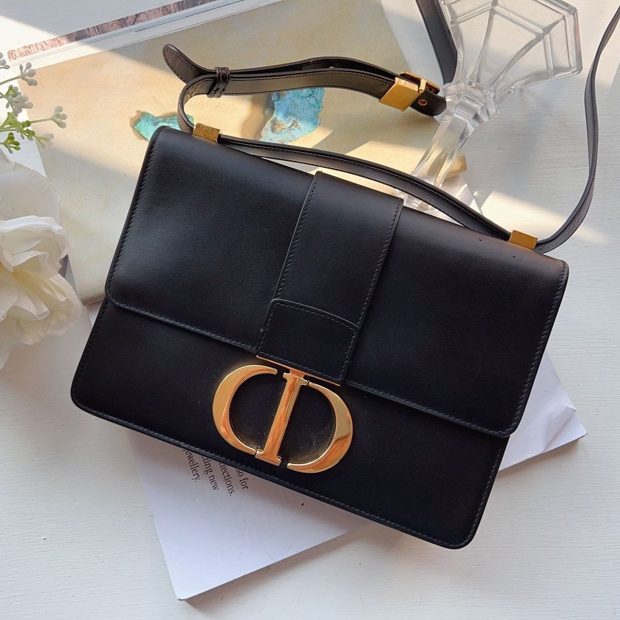 Dior 30 Montaigne Bag Black