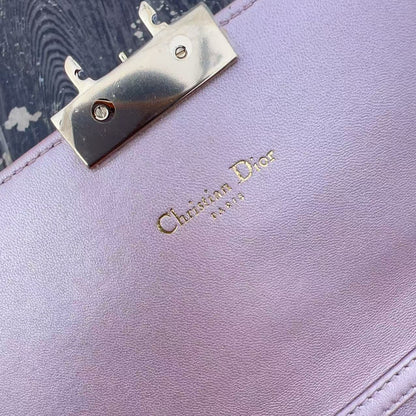 Dior Metallic Lambskin Cannage Miss Dior Promenade Pouch Pink