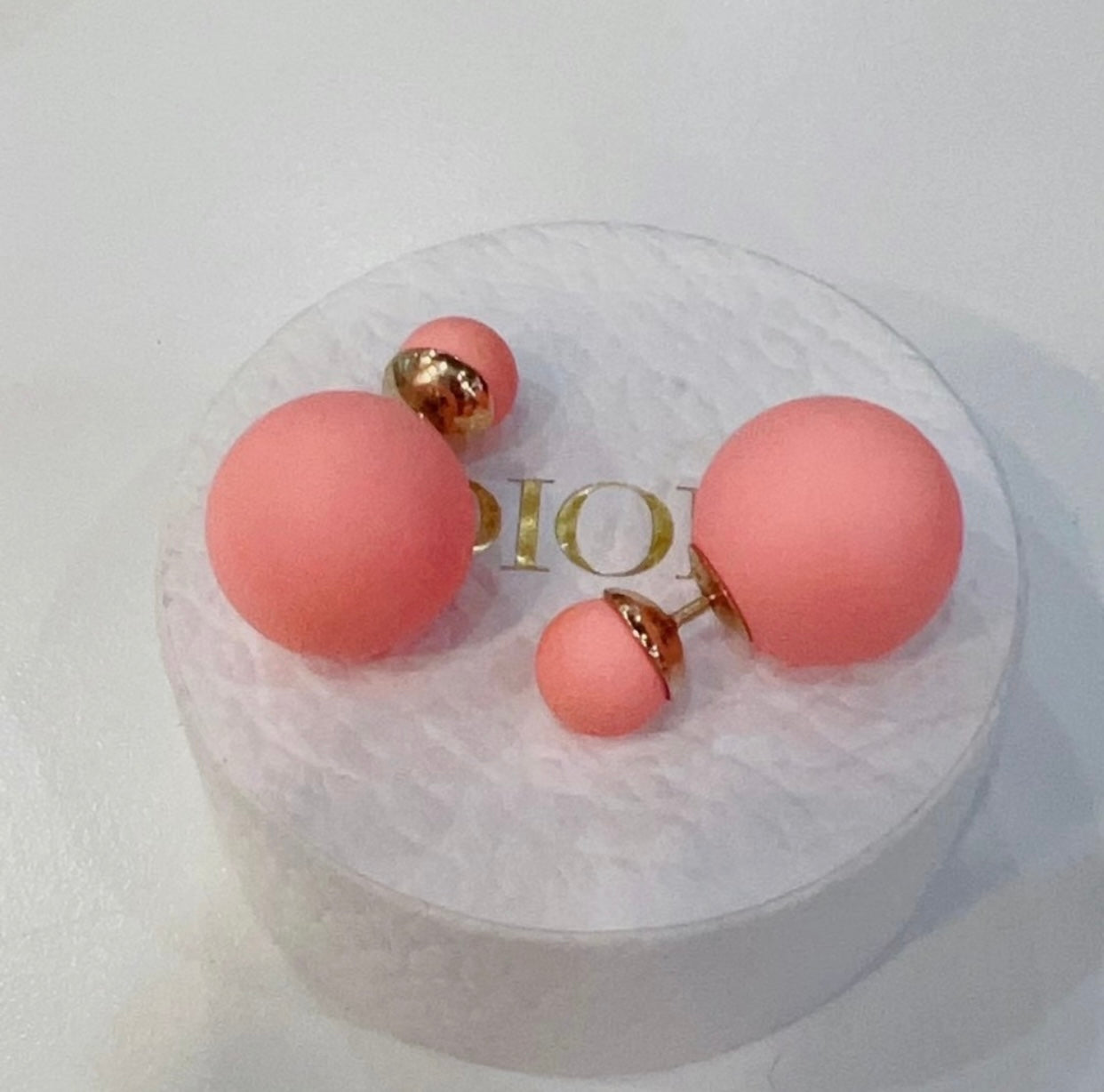 Dior Mise En Dior Tribal Earrings Matte Pink