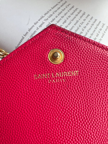 Saint Laurent Monogram Matelasse Envelope Wallet on Chain