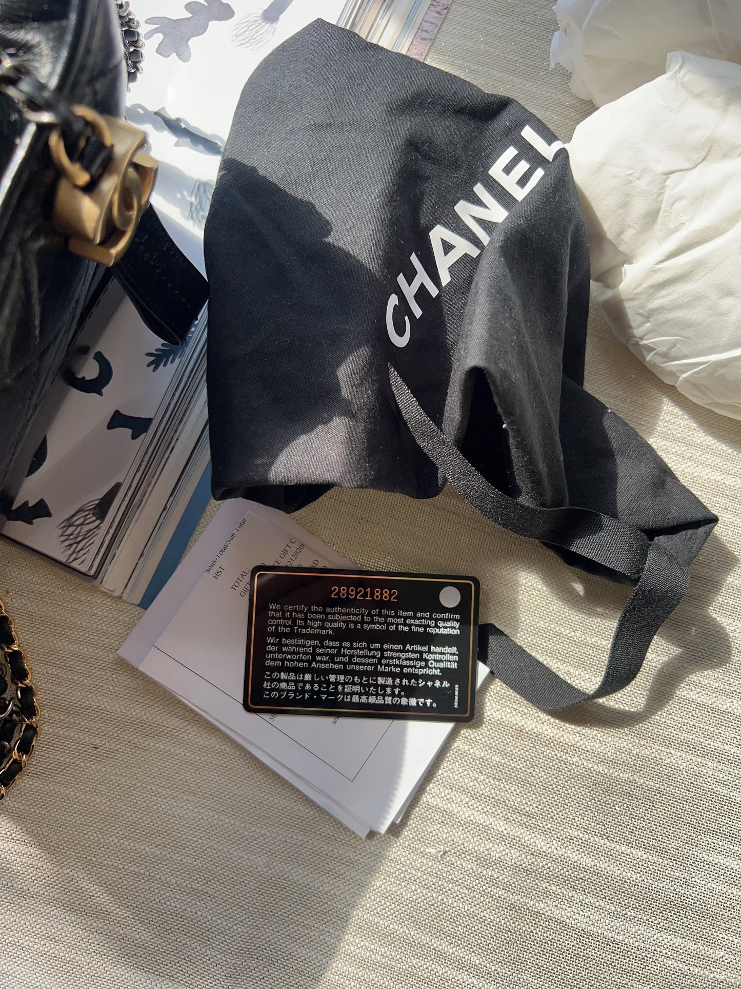 Chanel small Gabrielle Aged Calfskin Quilted Hobo Black