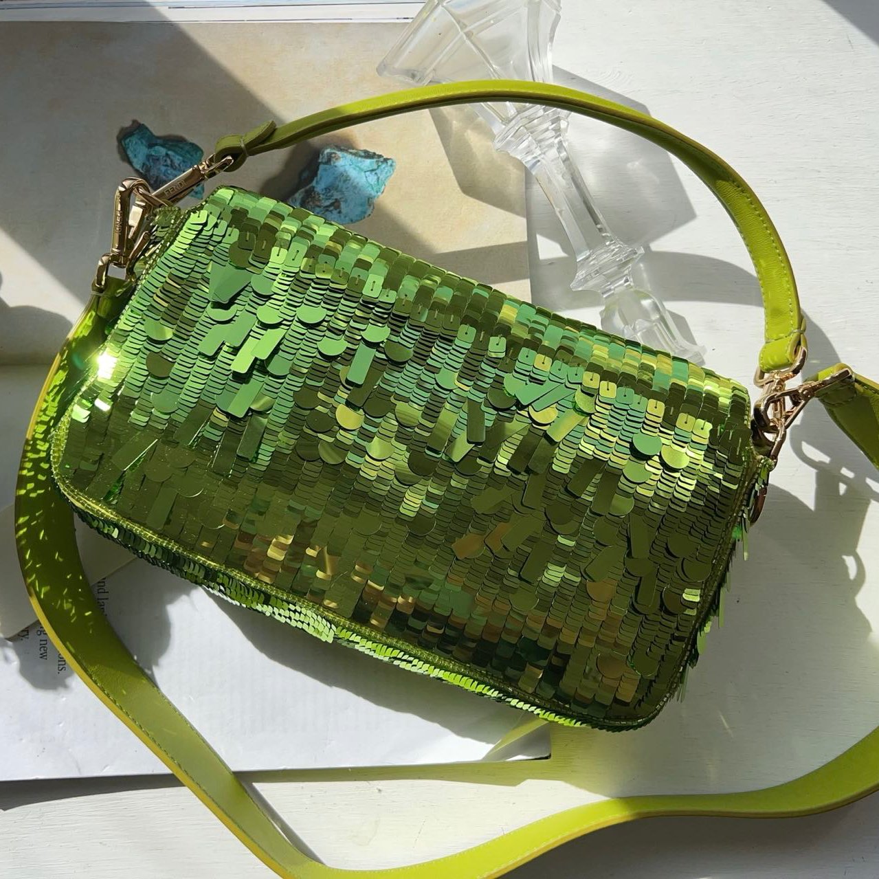 FENDI 'Sex and the City' Sequin Baguette With Strap 2022