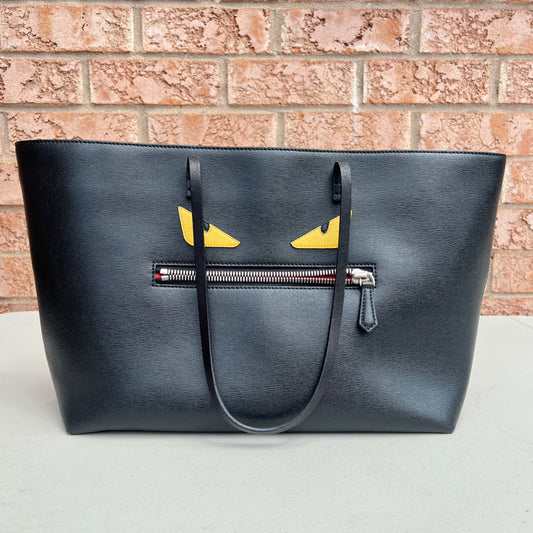 Fendi Medium Monster Roll Tote Black